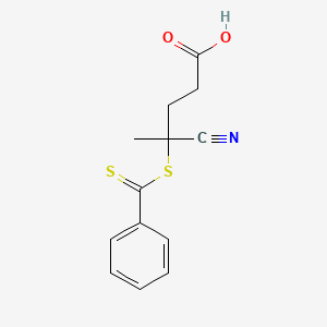 4-Cyano-4-((phenylcarbonothioyl)thio)pentanoic acid chemical structure (CAS 201611-92-9)