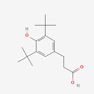 3-(3,5-Di-tert-butyl-4-hydroxyphenyl)propionic acid chemical structure (CAS 20170-32-5)