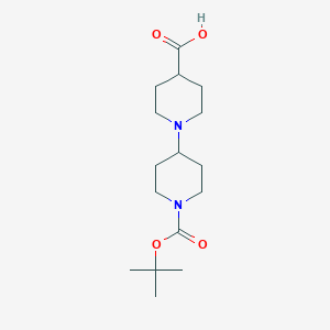 1'-(tert-Butoxycarbonyl)-[1,4'-bipiperidine]-4-carboxylic acid chemical structure (CAS 201810-59-5)