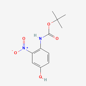 tert-Butyl (4-hydroxy-2-nitrophenyl)carbamate chemical structure (CAS 201811-20-3)