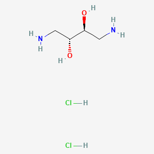 meso-1,4-Diamino-2,3-butanediol dihydrochloride chemical structure (CAS 20182-71-2)
