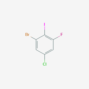 1-Bromo-5-chloro-3-fluoro-2-iodobenzene chemical structure (CAS 201849-16-3)