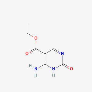 Ethyl 4-amino-2-hydroxypyrimidine-5-carboxylate chemical structure (CAS 20187-46-6)