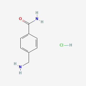 4-(Aminomethyl)benzamide hydrochloride chemical structure (CAS 20188-40-3)