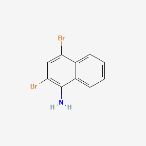 2,4-Dibromonaphthalen-1-amine chemical structure (CAS 20191-76-8)
