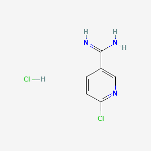 6-Chloronicotinimidamide hydrochloride chemical structure (CAS 201937-23-7)