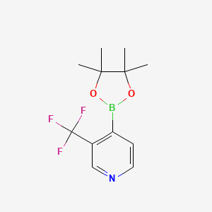 4-(4,4,5,5-Tetramethyl-1,3,2-dioxaborolan-2-yl)-3-(trifluoromethyl)pyridine chemical structure (CAS 2020070-33-9)