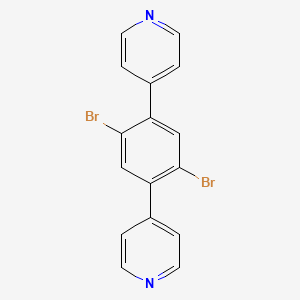 4,4'-(2,5-Dibromo-1,4-phenylene)dipyridine chemical structure (CAS 2020402-43-9)