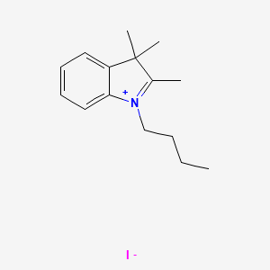 1-Butyl-2,3,3-trimethyl-3H-indol-1-ium iodide chemical structure (CAS 20205-30-5)