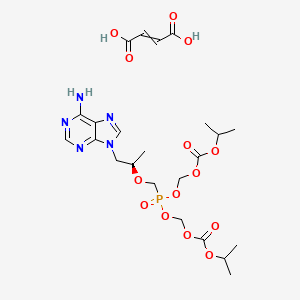 (R)-(((((1-(6-Amino-9H-purin-9-yl)propan-2-yl)oxy)methyl)phosphoryl)bis(oxy))bis(methylene) diisopropyl dicarbonate fumarate chemical structure (CAS 202138-50-9)