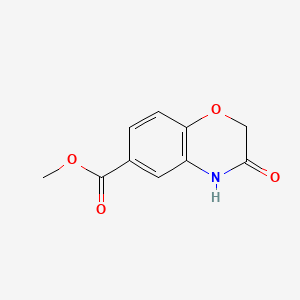 Methyl 3-Oxo-3,4-dihydro-2H-1,4-benzoxazine-6-carboxylate chemical structure (CAS 202195-67-3)