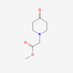 Methyl 2-(4-oxopiperidin-1-yl)acetate chemical structure (CAS 202197-70-4)