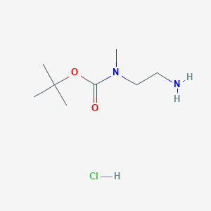 tert-Butyl (2-aminoethyl)(methyl)carbamate hydrochloride chemical structure (CAS 202207-78-1)
