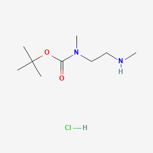 tert-Butyl methyl(2-(methylamino)ethyl)carbamate hydrochloride chemical structure (CAS 202207-84-9)