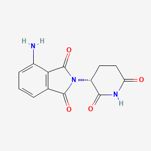 (R)-4-Amino-2-(2,6-dioxopiperidin-3-yl)isoindoline-1,3-dione chemical structure (CAS 202271-90-7)