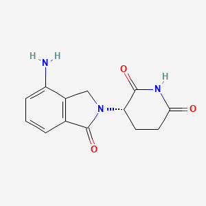 (S)-3-(4-Amino-1-oxoisoindolin-2-yl)piperidine-2,6-dione chemical structure (CAS 202271-91-8)