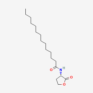 (S)-N-(2-Oxotetrahydrofuran-3-yl)tetradecanamide chemical structure (CAS 202284-87-5)