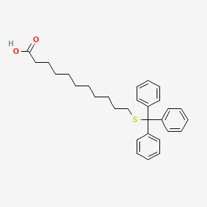 11-(Tritylthio)undecanoic acid chemical structure (CAS 202462-83-7)