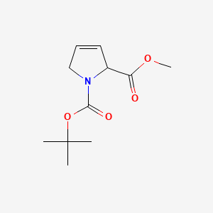1-tert-Butyl 2-methyl 2,5-dihydro-1H-pyrrole-1,2-dicarboxylate chemical structure (CAS 202477-57-4)