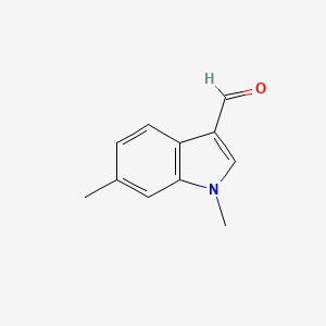 1,6-Dimethyl-1H-indole-3-carbaldehyde chemical structure (CAS 202584-14-3)
