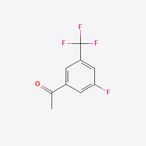 1-(3-Fluoro-5-(trifluoromethyl)phenyl)ethanone chemical structure (CAS 202664-54-8)