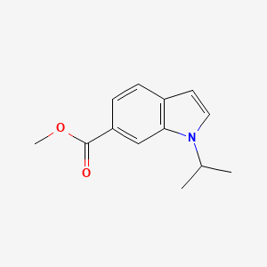 Methyl 1-isopropyl-1H-indole-6-carboxylate chemical structure (CAS 202745-76-4)