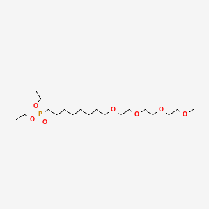 Diethyl (2,5,8,11-tetraoxanonadecan-19-yl)phosphonate chemical structure (CAS 2028281-89-0)
