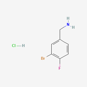 3-Bromo-4-fluorobenzylamine hydrochloride chemical structure (CAS 202865-68-7)