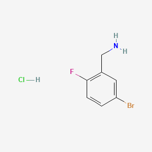 (5-Bromo-2-fluorophenyl)methanamine hydrochloride chemical structure (CAS 202865-69-8)