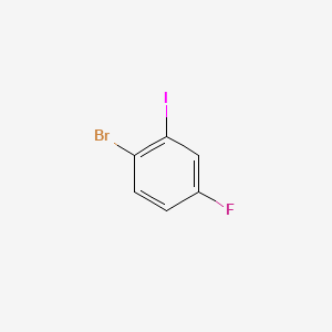 1-Bromo-4-fluoro-2-iodobenzene chemical structure (CAS 202865-72-3)