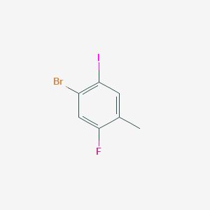 1-Bromo-5-fluoro-2-iodo-4-methylbenzene chemical structure (CAS 202865-74-5)