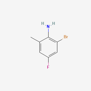 2-Bromo-4-fluoro-6-methylaniline chemical structure (CAS 202865-77-8)