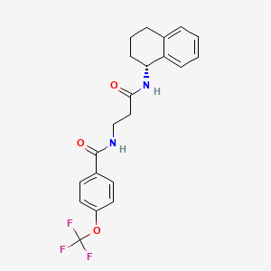 (R)-N-(3-Oxo-3-((1,2,3,4-tetrahydronaphthalen-1-yl)amino)propyl)-4-(trifluoromethoxy)benzamide chemical structure (CAS 2029049-79-2)