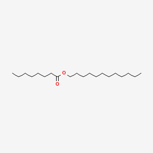Octanoic acid, dodecyl ester chemical structure (CAS 20292-09-5)