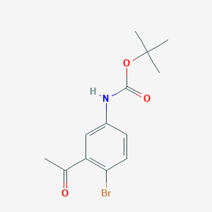 tert-Butyl (3-acetyl-4-bromophenyl)carbamate chemical structure (CAS 2029357-42-2)
