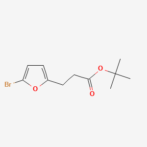 tert-Butyl 3-(5-bromofuran-2-yl)propanoate chemical structure (CAS 2029729-60-8)