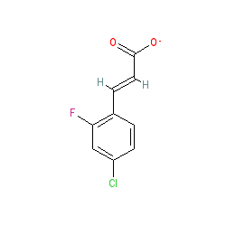 3-(4-Chloro-2-fluorophenyl)acrylic acid chemical structure (CAS 202982-65-8)