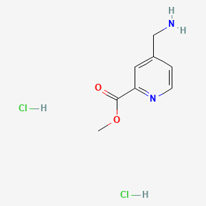 Methyl 4-(aminomethyl)pyridine-2-carboxylate dihydrochloride chemical structure (CAS 2031260-42-9)