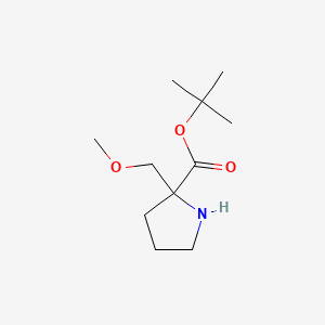 tert-Butyl 2-(methoxymethyl)pyrrolidine-2-carboxylate chemical structure (CAS 2031268-67-2)