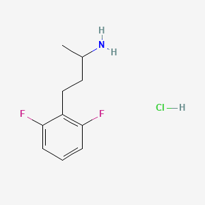 4-(2,6-Difluorophenyl)butan-2-amine hydrochloride chemical structure (CAS 2031268-79-6)