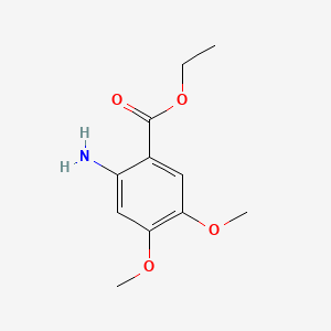 Ethyl 6-amino-3,4-dimethoxybenzoate chemical structure (CAS 20323-74-4)