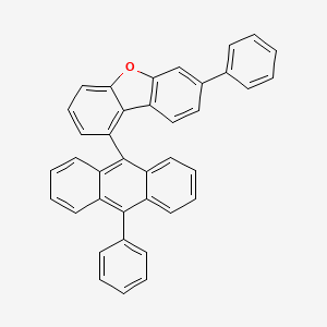 7-Phenyl-1-(10-phenylanthracen-9-yl)dibenzo[b,d]furan chemical structure (CAS 2033132-24-8)