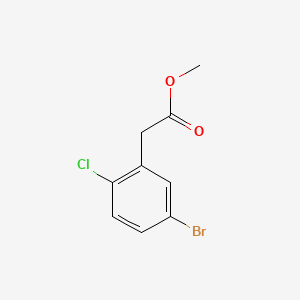 Methyl 2-(5-bromo-2-chlorophenyl)acetate chemical structure (CAS 203314-33-4)