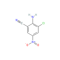 2-Amino-3-chloro-5-nitrobenzonitrile chemical structure (CAS 20352-84-5)