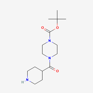 tert-Butyl 4-(piperidine-4-carbonyl)piperazine-1-carboxylate chemical structure (CAS 203520-03-0)