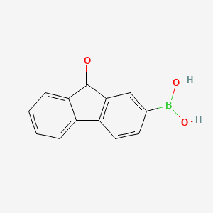 (9-Oxo-9H-fluoren-2-yl)boronic acid chemical structure (CAS 2036064-15-8)