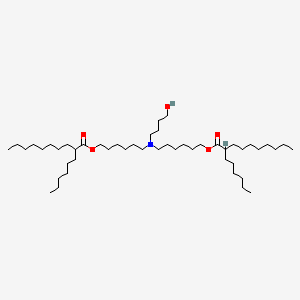 ((4-Hydroxybutyl)azanediyl)bis(hexane-6,1-diyl) bis(2-hexyldecanoate) chemical structure (CAS 2036272-55-4)