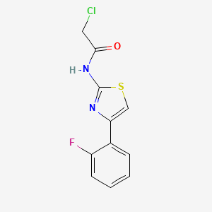 2-Chloro-N-(4-(2-fluorophenyl)thiazol-2-yl)acetamide chemical structure (CAS 2036352-13-1)