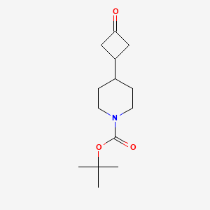 tert-Butyl 4-(3-oxocyclobutyl)piperidine-1-carboxylate chemical structure (CAS 203661-72-7)