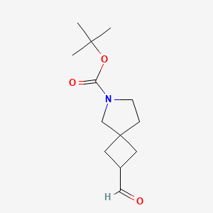 tert-Butyl 2-formyl-6-azaspiro[3.4]octane-6-carboxylate chemical structure (CAS 203662-55-9)